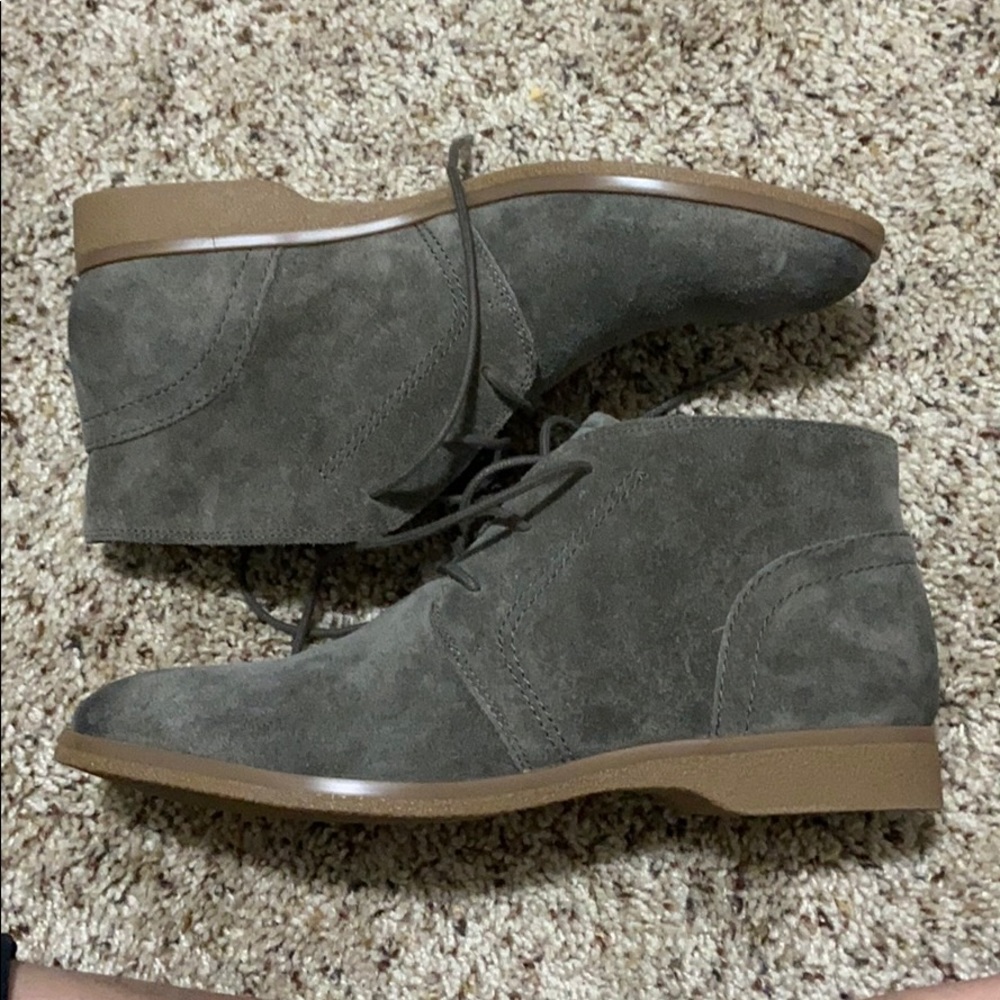 Suede booties!